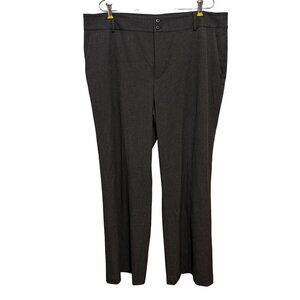 NWT Lauren Ralph Lauren Womens Mid-Rise Charcoal Gray Trousers Size 18